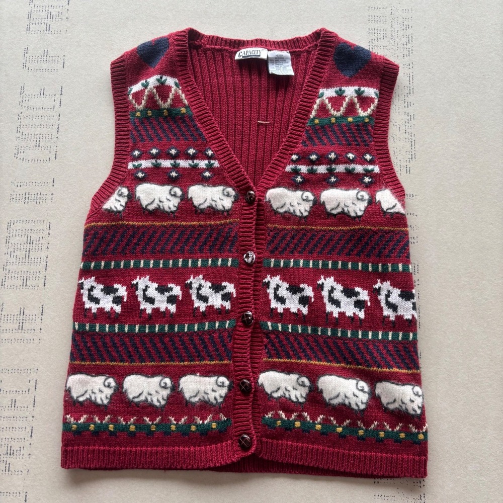 Vintage Capacity Sheep Sweater Vest